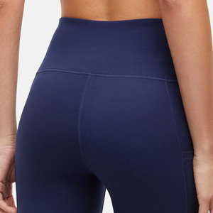 High Waisted Full Length <b>Leggings</b> Solid Navy Blue Seamless Knitted Stretchy Breathable Soft Comfortable <b>Women's</b> Yoga Pants - Product Image 5