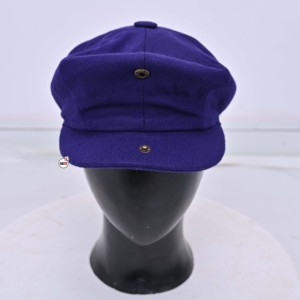 <b>Purple</b> Fisherman Wool Cap With Button Decoration Unisex Fitted Solid Color Casual Style for Adults with Custom Logo Design - Product Image 1