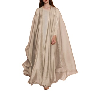 Vente en gros 2024 robes caftan décontractées pour femmes Satin imprimé musulman long thobe africain/foulard Abaya taille unique pour tous - Product Image 1