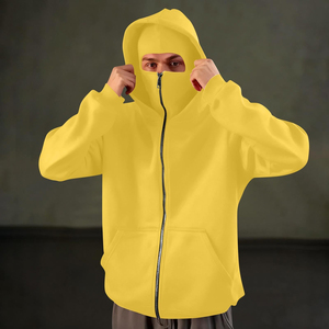 Chaqueta con Capucha para Hombre, Estilo Americano, Cierre Completo, 100% Algodón, Invierno, Impresión Digital, Transpirable, Secado Rápido - Product Image 2