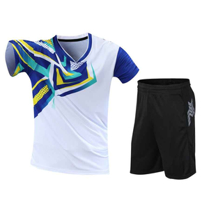 Uniforme de Tenis para Hombre, Última Moda, Corte Cómodo, Cuello en V, Manga Corta, Color Personalizado, Logotipo Frontal, Secado Rápido, Alta Calidad - Product Image 4