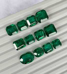 อัญมณีสีเขียวจากโคลอมเบียสำหรับทำเครื่องประดับอัญมณีสีเขียวตัดแบบเจ้าหญิงเกรด AAA - Product Image 1