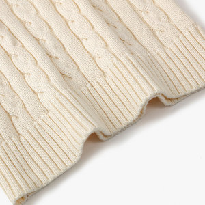 Pull tricoté à col montant pour garçons, manches longues, couleur unie, en coton torsadé, pour bébés - Vente en gros pour fabricants de pulls - Product Image 3