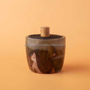 Offre Spéciale bleu ciel et bois résine Bakhoor brûleur Mini Bukhoor brûleur bois pour cadeau de mariage brûleur d'encens Bakhoor - Product Image 2