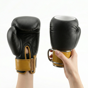 Kick Boxing <b>Gloves</b> <b>with</b> PU Leather Sizes 8oz 12oz 14oz for Training and Punching Featuring Hand <b>Grips</b> - Product Image 4