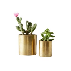 Macetas de metal martillado doradas vintage para plantas de interior, modernas macetas redondas doradas para decoración del hogar y la sala de estar en oferta. - Product Image 5