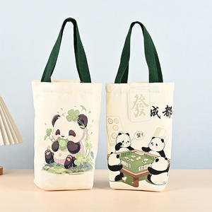 Cute Geometric Print Eco-friendly Canvas Fashion Gift <b>Medium</b> <b>Size</b> Top Handle Daily Use Tote <b>Bag</b> - Product Image 3