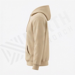 Unisex Winter Embroidered Custom Printed Casual Hoodie 100% Cotton Fleece <b>Pullover</b> Sweatshirt Quick Dry Breathable Everyday Wear - Product Image 3