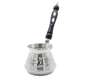 Cafetière turque, grecque, arabe en laiton pour cuisinière, Cezve Ibrik Briki avec poignée en bois - Product Image 4