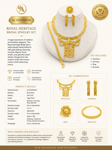 Conjunto de Collar de Lujo Chapado en Oro con Borlas y Pendientes de Flor para Mujer, Joyería de Moda para Boda y Fiesta - Product Image 5