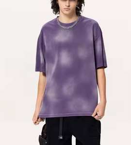 <b>Men's</b> Olive Green Washed Jersey T-Shirt O-Neck <b>Short</b> <b>Sleeve</b> Casual Solid Color Oversized Fit Knitted Plain Design - Product Image 3