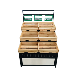 Exhibidor de Productos Moderno de Madera para Supermercado, Personalizado, de 3 Niveles, Independiente - Product Image 1