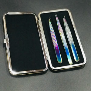 แหนบต่อขนตา Somofy Enterprises Private Label สีชมพู ปรับระดับความหนาได้ พร้อมโลโก้สั่งทำ ปลายแหลม 90 องศา ทำจากสแตนเลสสตีล สำหรับต่อขนตา - Product Image 4