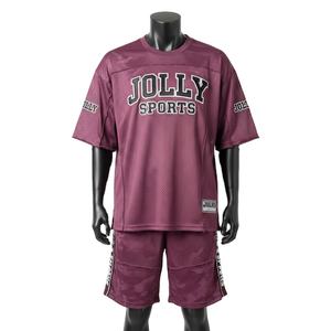 Conjunto de pantalones cortos deportivos de malla para hombre, 200 GSM, tela suave con flujo de aire, paneles laterales duraderos, logotipo personalizado con estampado térmico, conjunto de pantalones cortos para hombre - Product Image 1