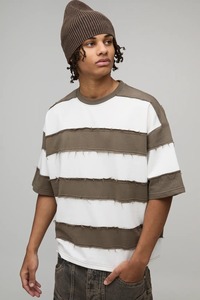 mens oversized boxy fit t shirt drop shoulder loose fit heavy cotton streetwear <b>tshirt</b> cotton fabric supplier - Product Image 4