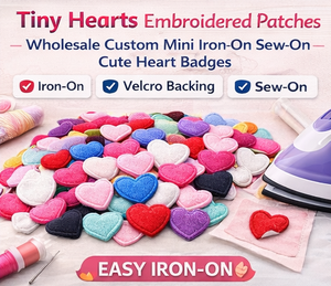 Mini Parches Termoadhesivos de Corazón de 1 Pulgada, 10 Colores Surtidos, Apliques Bordados de Amor para Ropa y Bolsos - Product Image 6