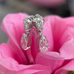 Boucles d'oreilles classiques en diamant poire, qualité supérieure, 1,25 ct et 0,75 ct, certifiées IGI, bijoux pour anniversaire et mariage - Product Image 3