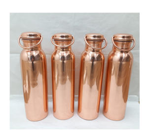Premium Quality Personalized Pure Copper Water <b>Bottle</b> Glass Lid Wholesale Supply for Daily Use Travel Boiling Water Applicable - Product Image 2