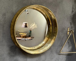 Bold <b>Metal</b> <b>Frame</b> Wall Mirror For Living Room Bedroom And Entryway Creates Strong Modern Statement Decor Wholesale From India - Product Image 5