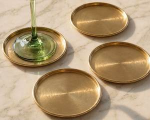 Superior Round Stainless Steel <b>Drink</b> <b>Coasters</b> With Non Slip Base <b>For</b> Long Lasting Table Protection And Style - Product Image 5