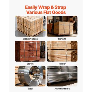 Sigillatrice Manuale per Reggette in Acciaio A3 per Carichi Pesanti, Kit di Imballaggio per Pallet in Metallo con Larghezza Regolabile per Materiali PP PET - Product Image 6