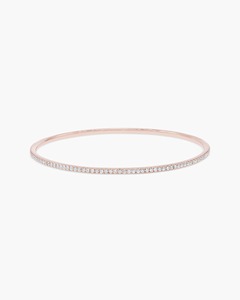 Delicate Diamond <b>Solid</b> <b>Gold</b> <b>Bangle</b> 1.51 Ct Natural Diamond G-H Color VS-SI Clarity 14K <b>Solid</b> <b>Gold</b> Simple Elegant Everyday Piece - Product Image 2