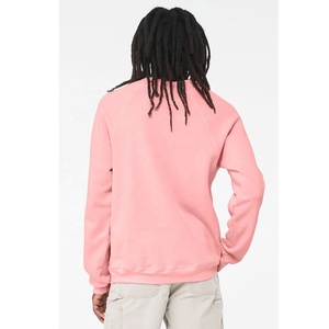 Attrayant Bella Toile 3901 ÉPONGE UNISEXE POLAIRE RAGLAN Rose Couleur SWEATSHIRT Hommes unisexe éponge polaire raglan sweat - Product Image 3
