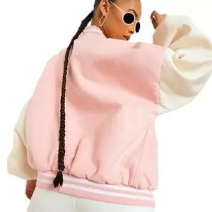Chaqueta Deportiva Transpirable para Mujer, Chaqueta Varsity con Logotipo Personalizado Bordado, Ropa Casual Larga, Venta al Por Mayor OEM, Estilo Vintage de Invierno de Alta Calidad - Product Image 4
