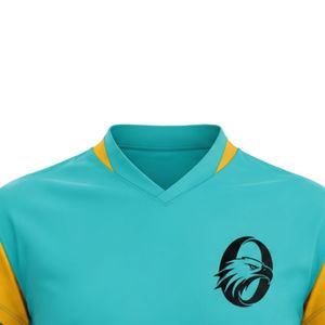 เสื้อฟุตบอลคอวีสำหรับผู้หญิง สีเขียวอมเหลือง แขนสั้น เสื้อฟุตบอลน้ำหนักเบา ระบายอากาศได้ดี สำหรับทีมฝึกซ้อมและแข่งขัน - Product Image 3