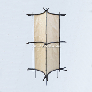 Lámpara de Pie Moderna Lantari con Bambú Cendani y Papel de Plátano, Control Táctil, Luz Cálida para Decoración de Interiores del Hogar - Product Image 5