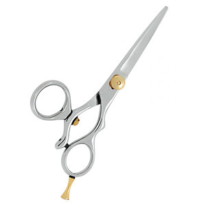 Professional Salon Hair Cutting Scissors Silver Color Gold Adjustment Screw Premium Stainless Steel Sharp <b>Blade</b> Medium Handle - Product Image 4