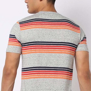 <b>Striped</b> Design OEM Custom New Arrival Short Sleeve <b>Men's</b> Clothing Plus Size <b>Men's</b> <b>Shirts</b> 100% Cotton Summer Streetwear <b>T</b> <b>Shirts</b> - Product Image 5