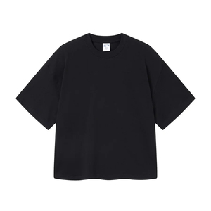 Servicio OEM, Camisetas de Alta Calidad Tejidas con 100% Algodón Orgánico, Estilo Urbano, Hombros Caídos, Corte Cuadrado, Logotipo Impreso, Camisetas al por Mayor - Product Image 4