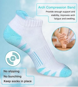 TriPro Sports Anti Blister Solid Bottom Sports <b>Socks</b> Ankle Crew Athletic Running Quick Dry <b>Moisture</b> Wicking Cushioned Low Cut - Product Image 2