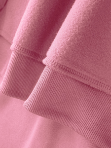 Custom Logo Hoodie Pink 100% Cotton French Terry Regular Fit Unisex Casual Autumn Wear Heat Transfer Printed made in Bangladesh - Product Image 3