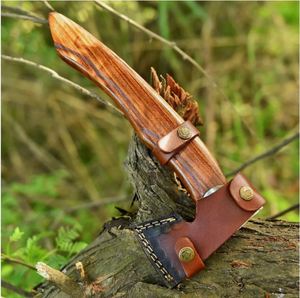 Hache artisanale THEWIZ CRAFTS en acier au carbone, tête barbue, style vintage, pour camping, bushcraft, extérieur, objet de collection, robuste - Product Image 2