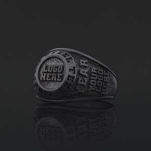 Bague d'université BOJ MCollege 025 personnalisée en argent avec diamant, bague de diplôme unisexe, certifiée GIA, micro-prix bas - Product Image 3