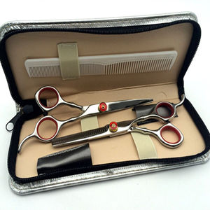 Professional Premium Barber Kit Stainless Steel <b>Hair</b> <b>Cutting</b> Scissors Thinning Shears Straight <b>Razor</b> Basic <b>Comb</b> All Steel Handle - Product Image 4