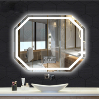 Miroir intelligent LED de haute qualité avec haut-parleur intégré, éclairage mural pour salle de bain et hôtel, miroir mural lumineux moderne pour douche, IP65, tactile