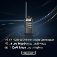 Radios bidirectionnelles Mesh Lora haute puissance, talkie-walkie analogique avec relais automatique pour étendre la couverture et la communication longue portée dans les bâtiments