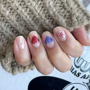 Autocollants pour ongles en gel semi-durci de qualité salon 100% réel coréen, manucure vegan, sans cruauté, non toxique, pour fille d'anniversaire - Product Image 4