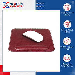 Meilleur Offreur Mondial Propose Tapis de Souris en Cuir PU de Luxe Moderne de Qualité Supérieure avec Repose-Poignet Durable – Promotion Nexgen Exports, Cadeau - Product Image 5