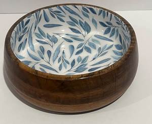 Trending Design Durable Wooden Bowl With Fine Enamel Work Craftsmanship For Dining <b>Table</b> Serving Decorative And Gift Purpose - Product Image 4