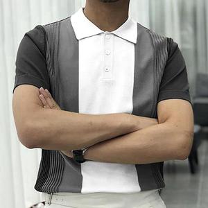 Produit tendance : Polo à manches courtes pour homme avec logo, longueur standard, vêtement d'été tendance, polo à séchage rapide pour homme - Product Image 5