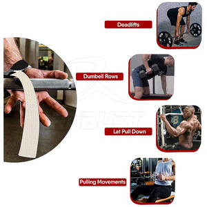 Sangles de musculation en néoprène - Légères et antidérapantes, sans élasticité, ajustement personnalisable pour la musculation et le bodybuilding - Product Image 4