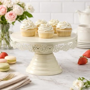 Wholesale White Iron Handmade Adjustable Eco-Friendly <b>Cake</b> Display Pedestal <b>Stand</b> for Cupcakes Pastries Desserts Wedding Buffet - Product Image 4