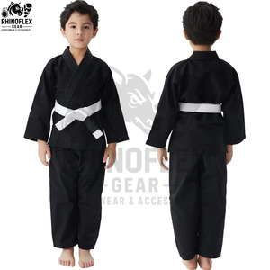 Mejor Precio al por Mayor, Kimonos de Karate y BJJ para Niños con Logotipo Personalizado, Kimono de Jiu Jitsu Brasileño Azul 100% Algodón - Product Image 2