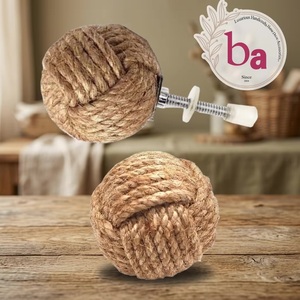 Bouton de meuble rond en perles, os, corne, laiton et bois, au design moderne et artistique, avec installation facile et conception écologique - Product Image 1