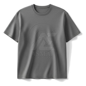 Camiseta de Manga Corta para Hombre, Elegante, con Relieve, Tela Texturizada, Cuello Redondo, Algodón, Moda - Product Image 2