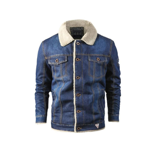 Chaqueta Vaquera de Invierno de Alta Calidad para Hombre, Transpirable, de Secado Rápido, con Logotipo Bordado Personalizado en la Parte Delantera, Color Personalizado, Estilo Largo - Product Image 1